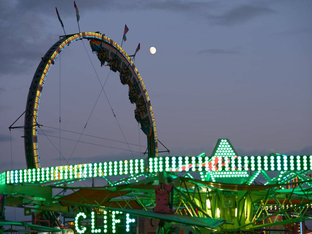 Twilight Carnival Lights at Clark County Fair