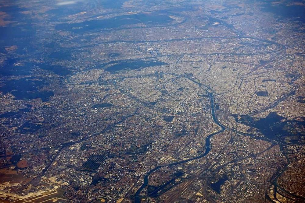Paris from above. Do you also see the face?