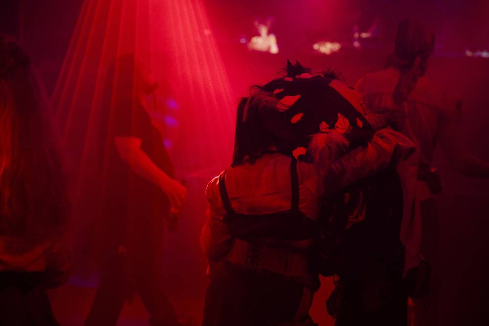In the club
