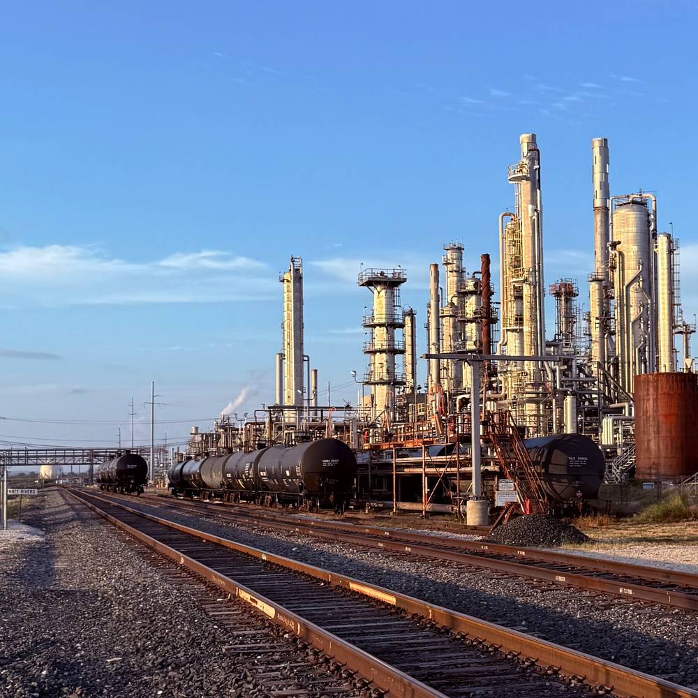 Rail and oil in Three Rivers, Texas.