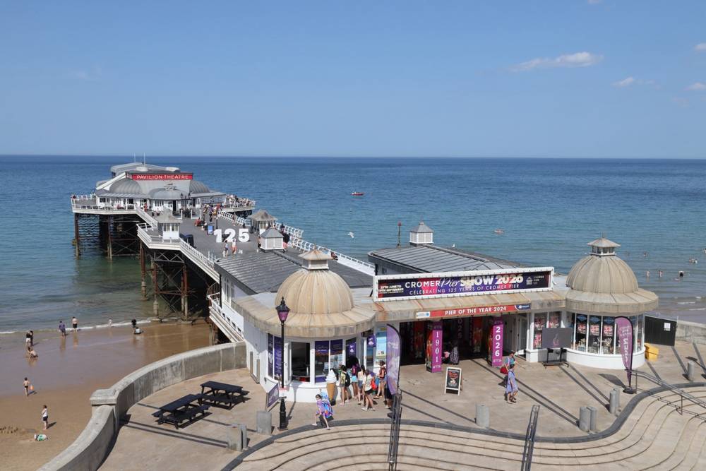 Cromer Pier and two shots through a fish shop window!