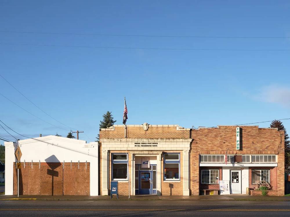 Pe Ell Post Office Under Prairie Sky