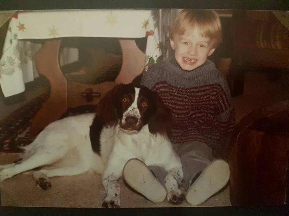 Xmas 1985. Me and my girl Nora