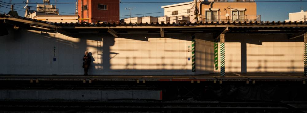 Waiting for the train