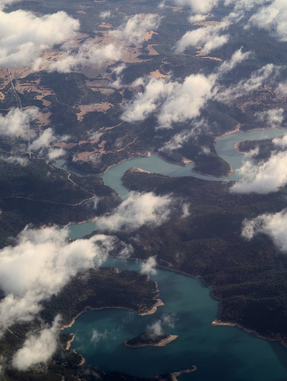 another river seen through the clouds but with many more meanders
