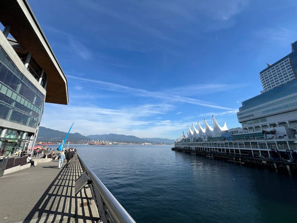 Warm autumn blue skies in Vancouver