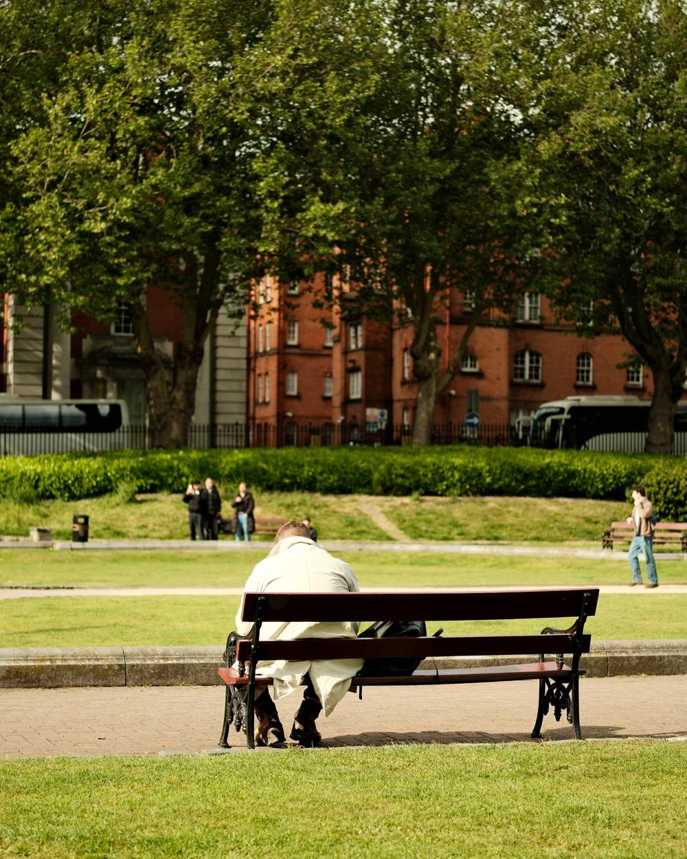 Man sitting on a bank