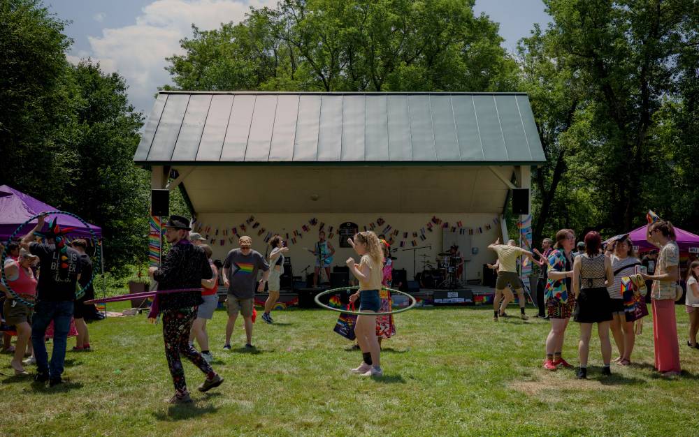 Hoops and dancing at WRJ Pride