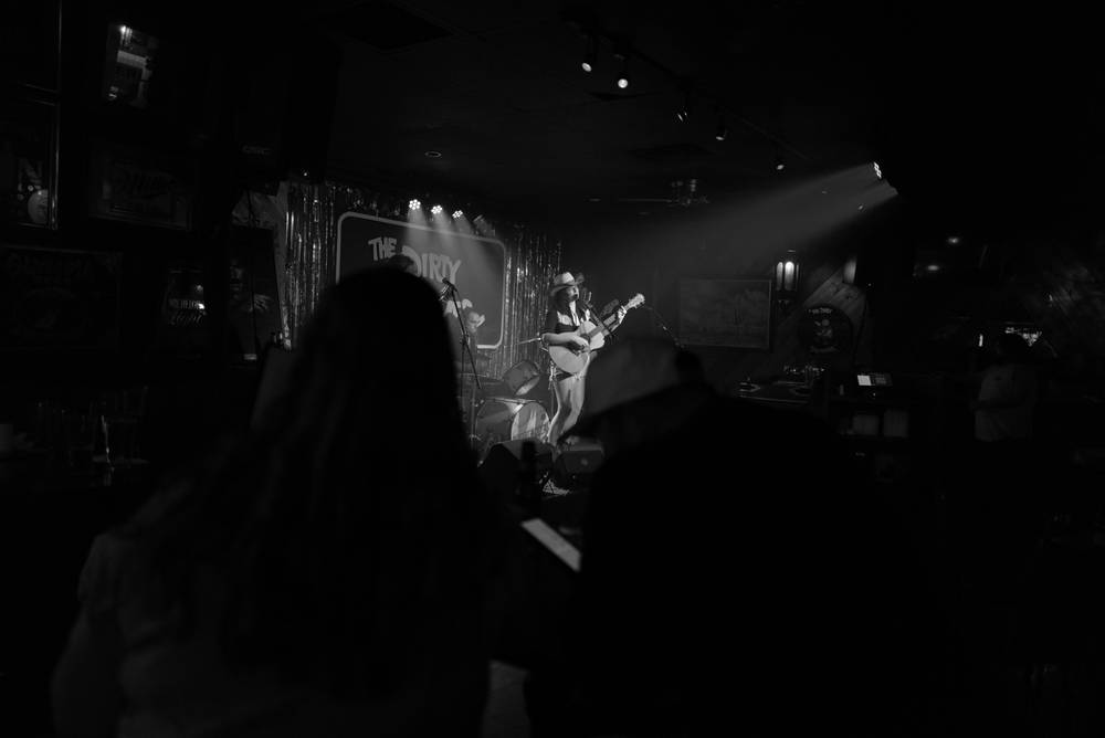 Country singer on stage. 
