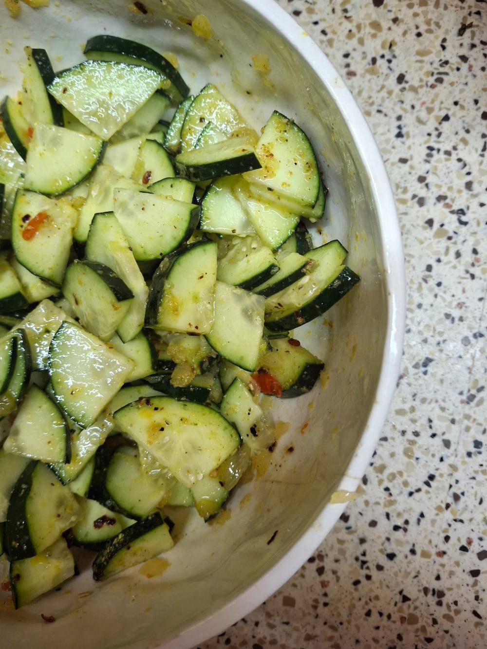 Cucumber.. no death.. vegan goodness.. cucumber salad.. no death 