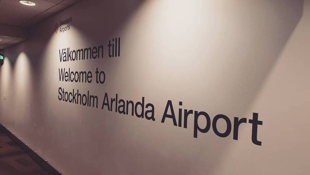 Wheels down AMS>ARN 🇸🇪