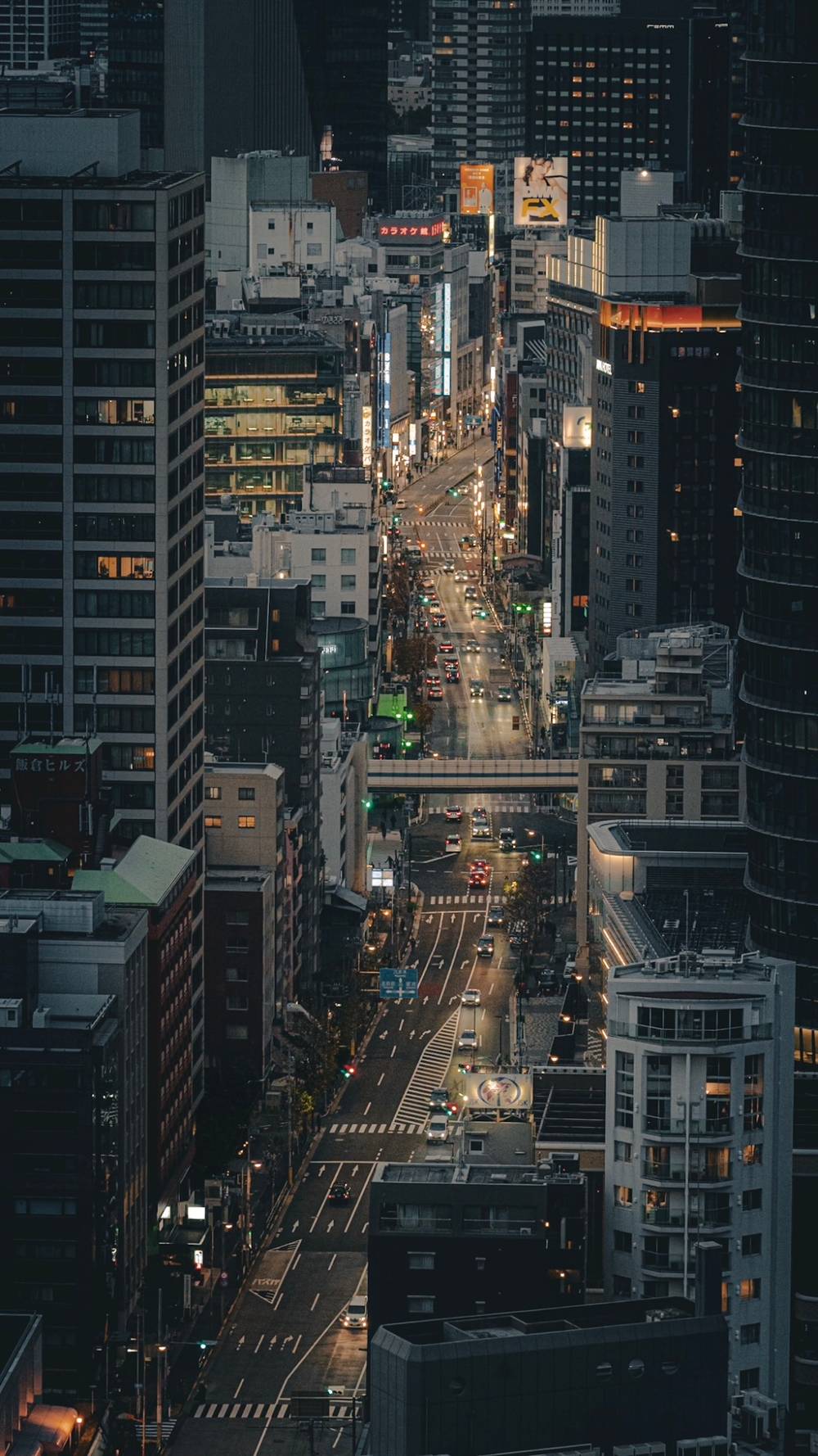 Azabudai and Roppongi thoroughfare from Tokyo Tower