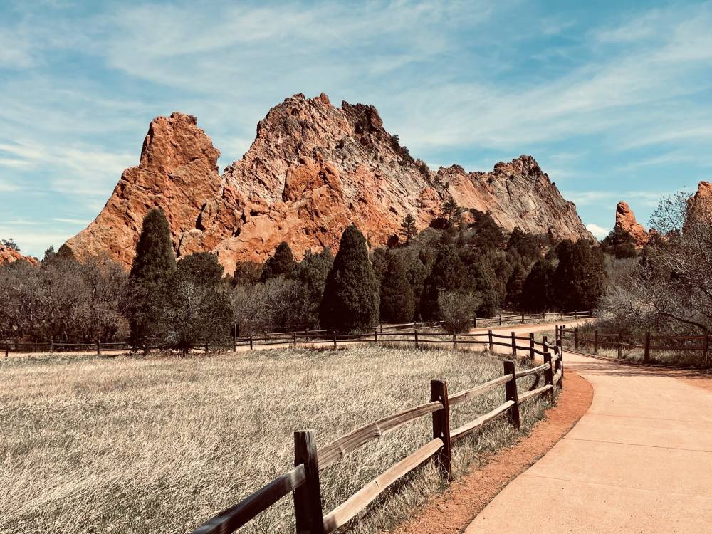 Mountain in the background, path in the foreground 