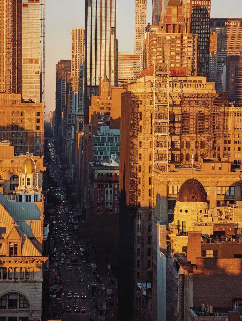 Flatiron district skyline, Manhattan at sunset