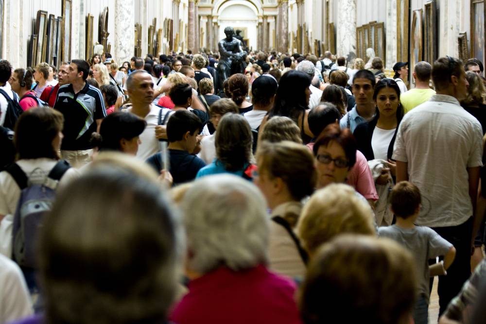 Paris 2010 · Mona Lisa crowd at the Louvre