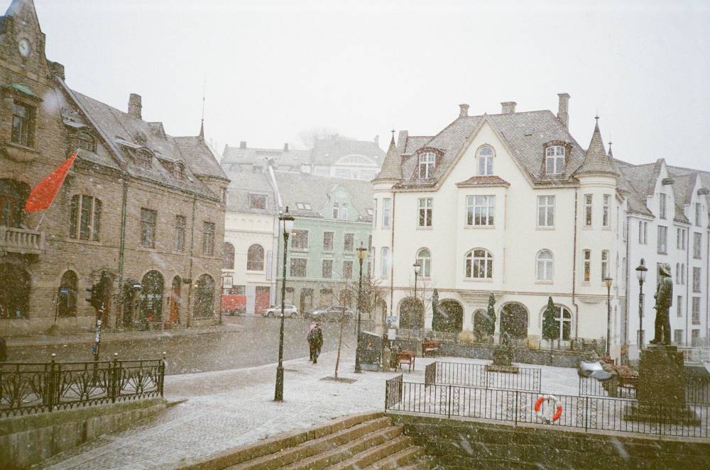 Snowstorm in Ålesund