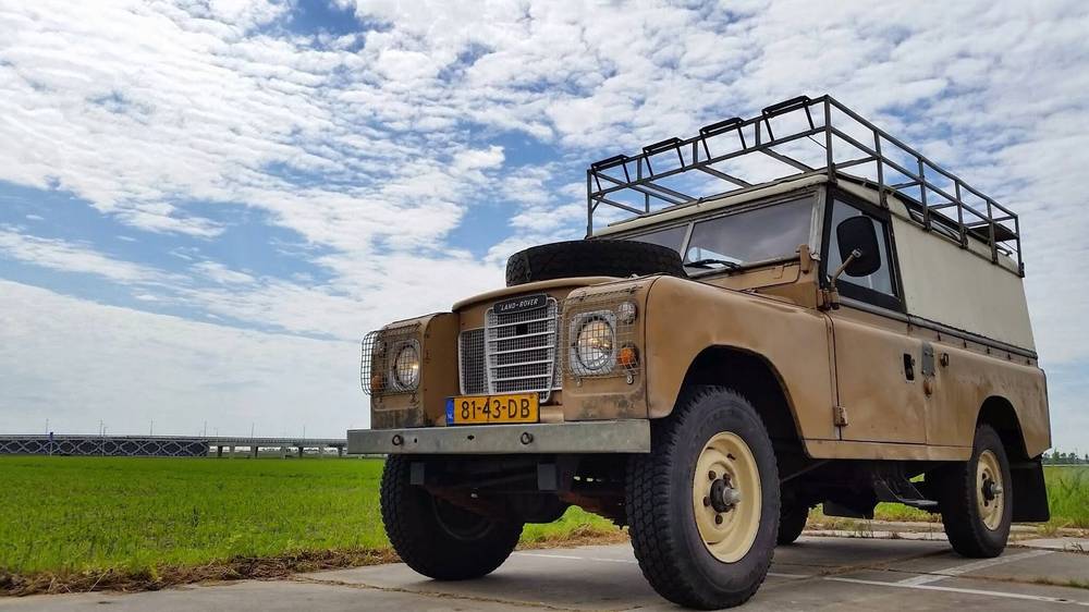 Land Rover on the road