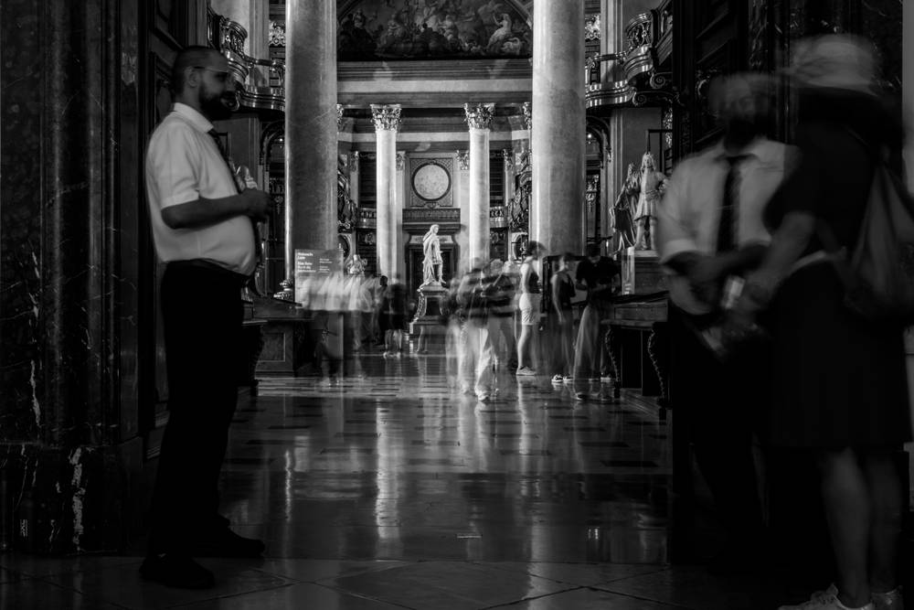 A timeless journey through the stunning halls of the National Library.
