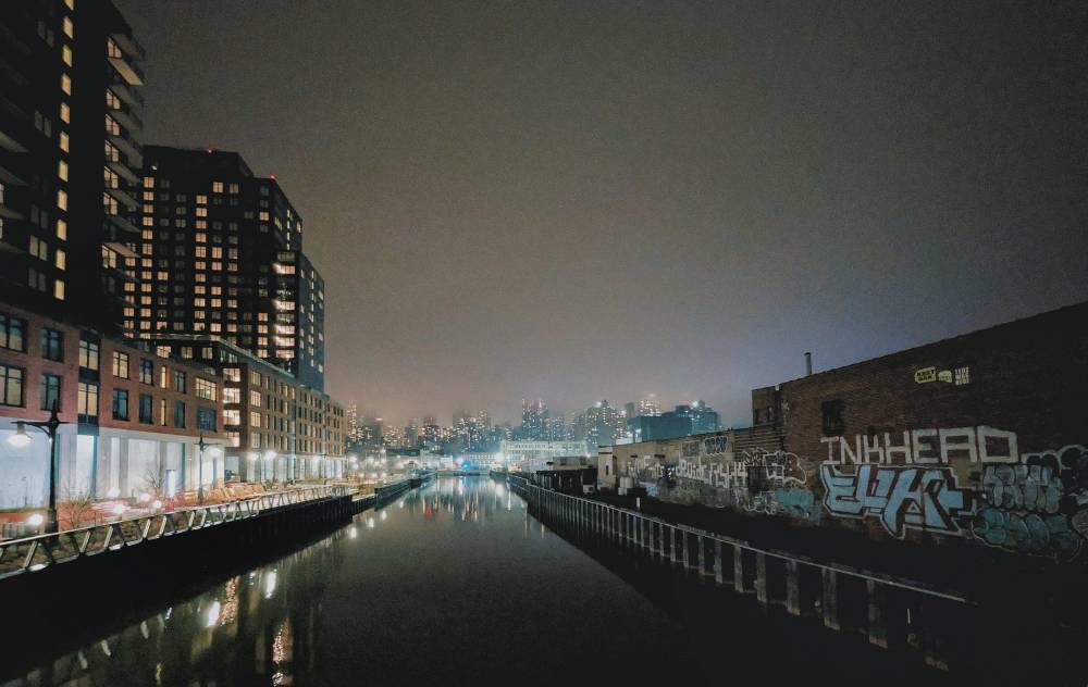 Gowanus Canal, Brooklyn at night