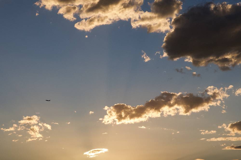 Cloud with plane