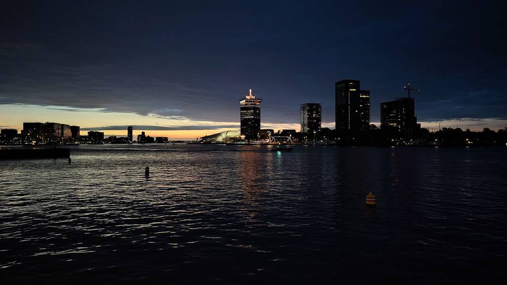 View across the IJ river near Amsterdam Central station