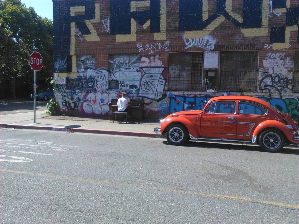 Vintage VW beetle car