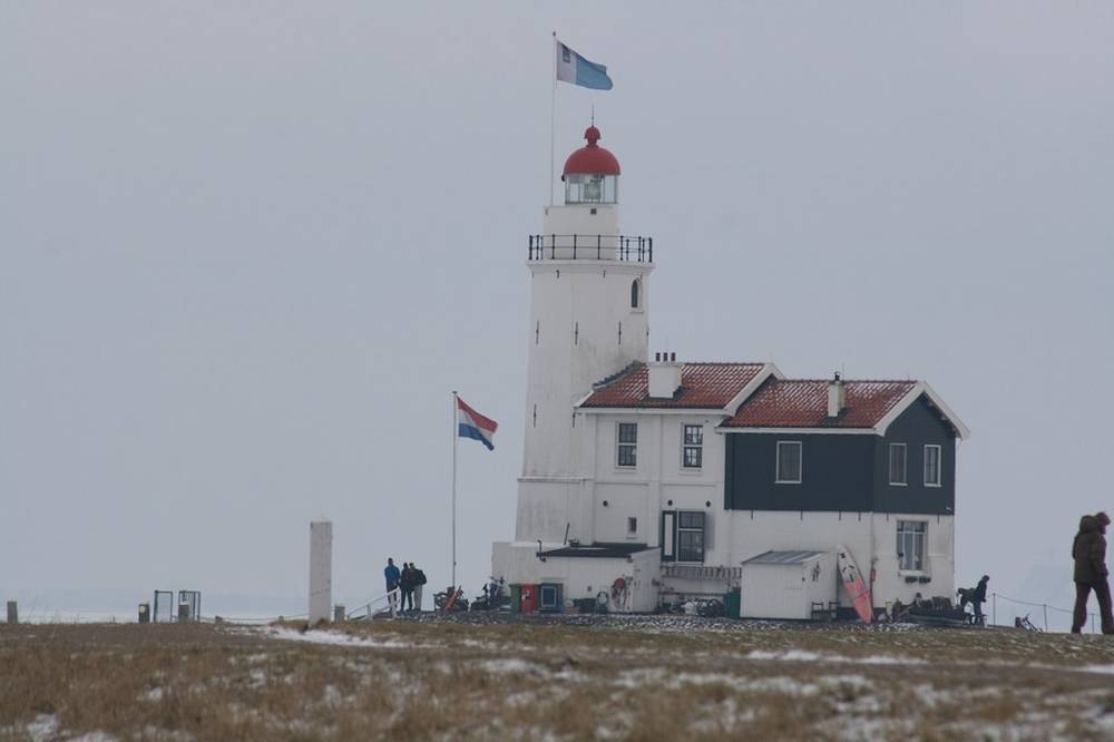 Marken · Marken lighthouse in winter
