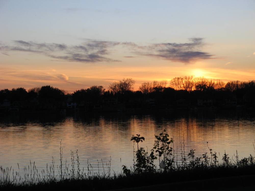 Sunset on Silver Lake in Fenton