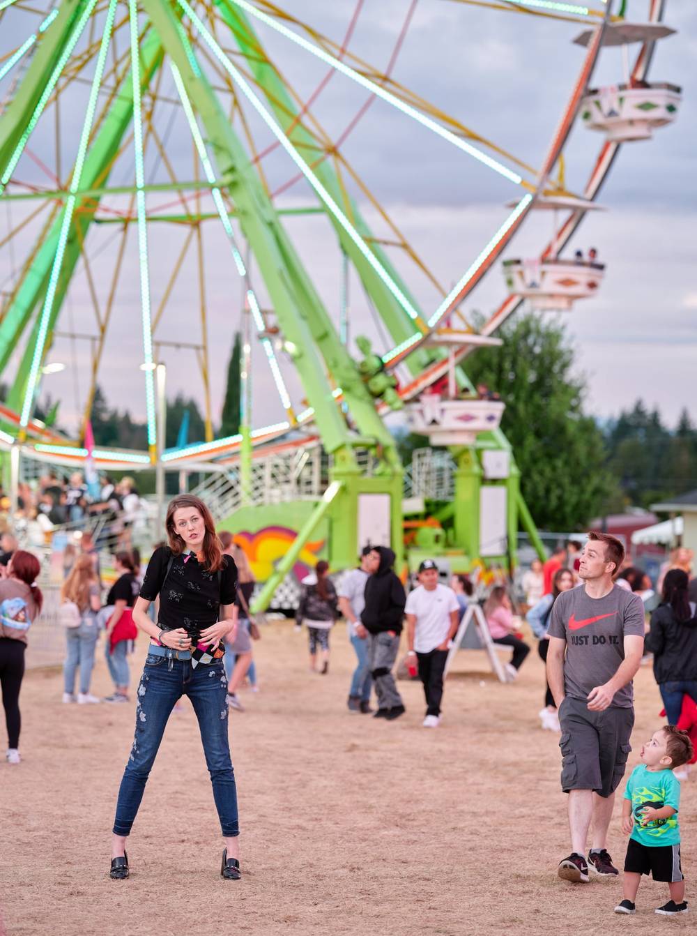 Evening Carnival Moments at Clark County Fair