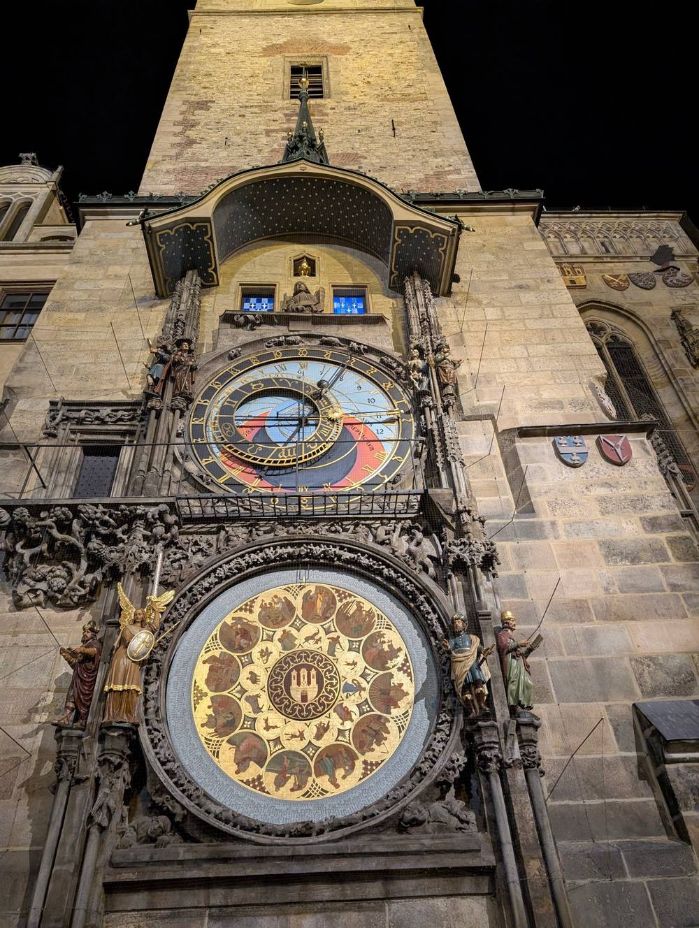 Close up of the Prague astronomical clock