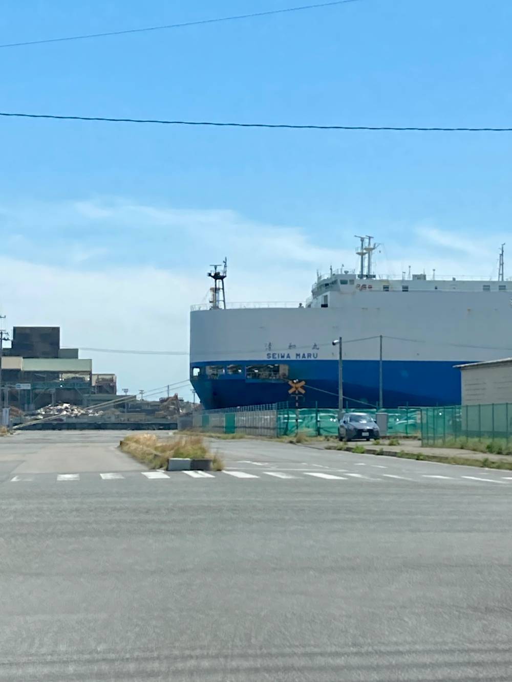 At the port
