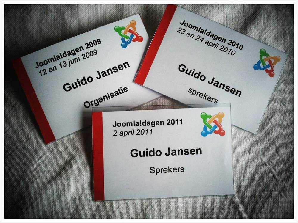Guido's Joomladagen badge collection