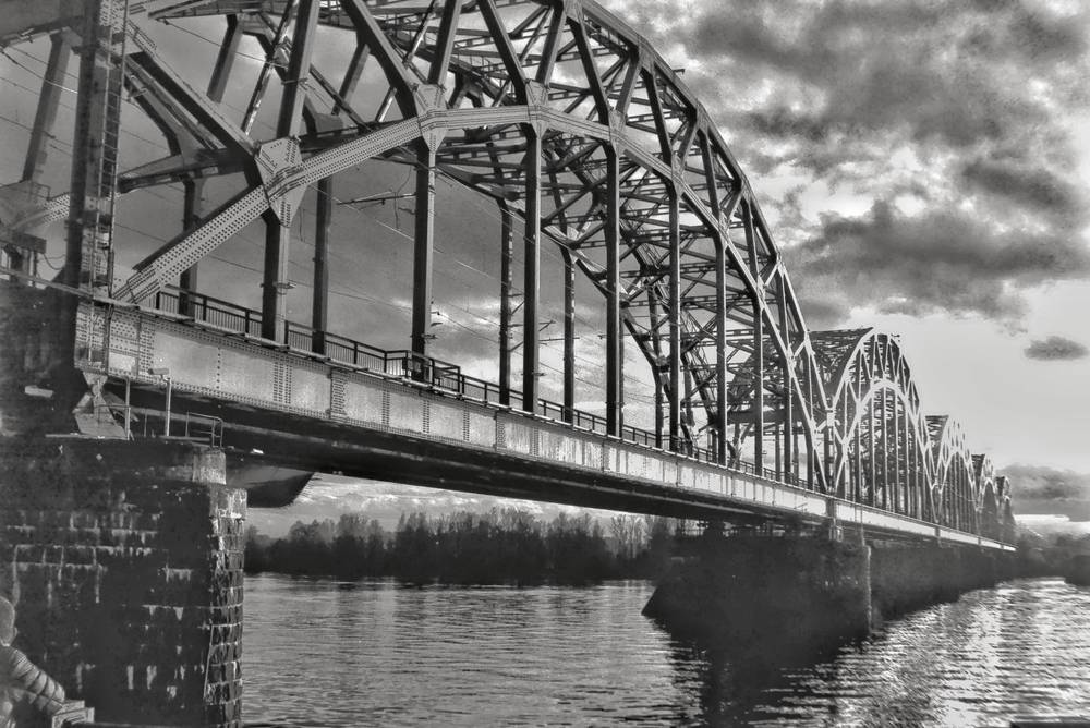 Old railway Bridge in Riga 