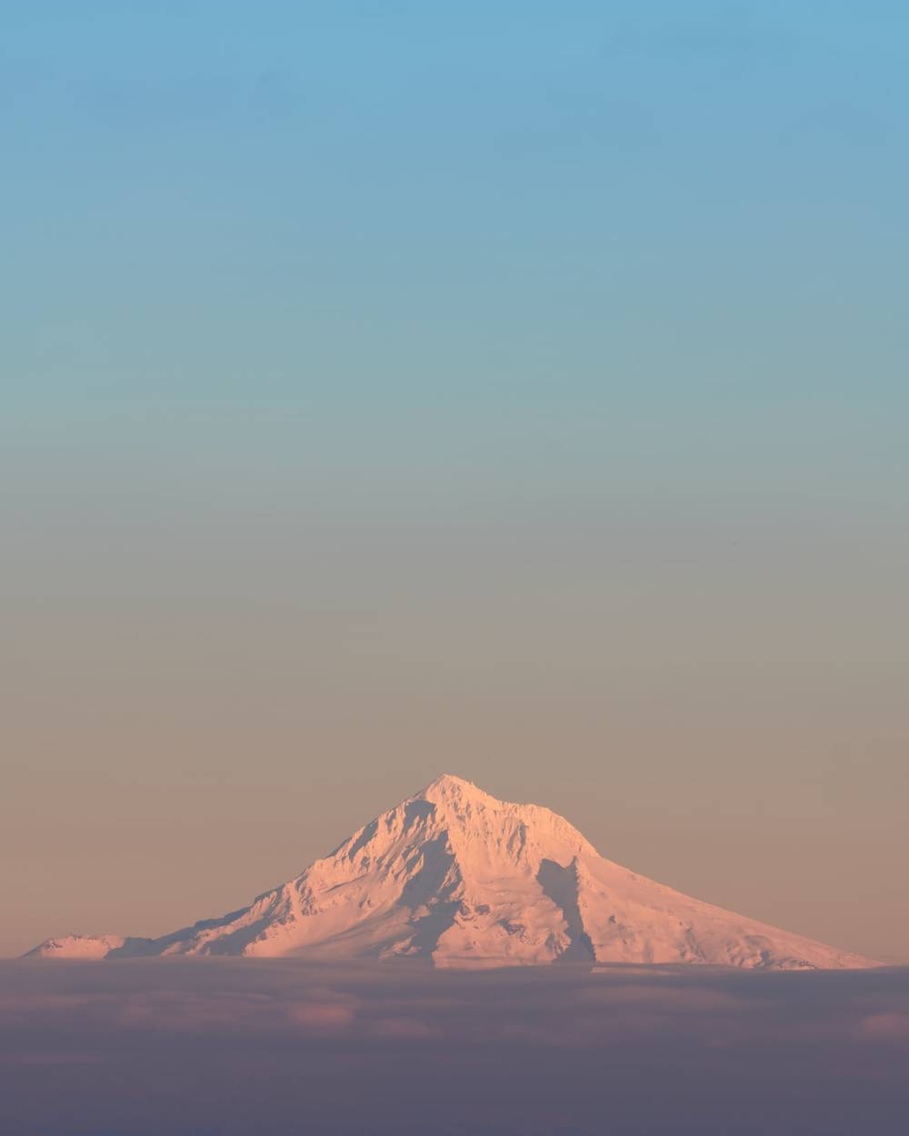Mount Hood Alpenglow From Council Crest