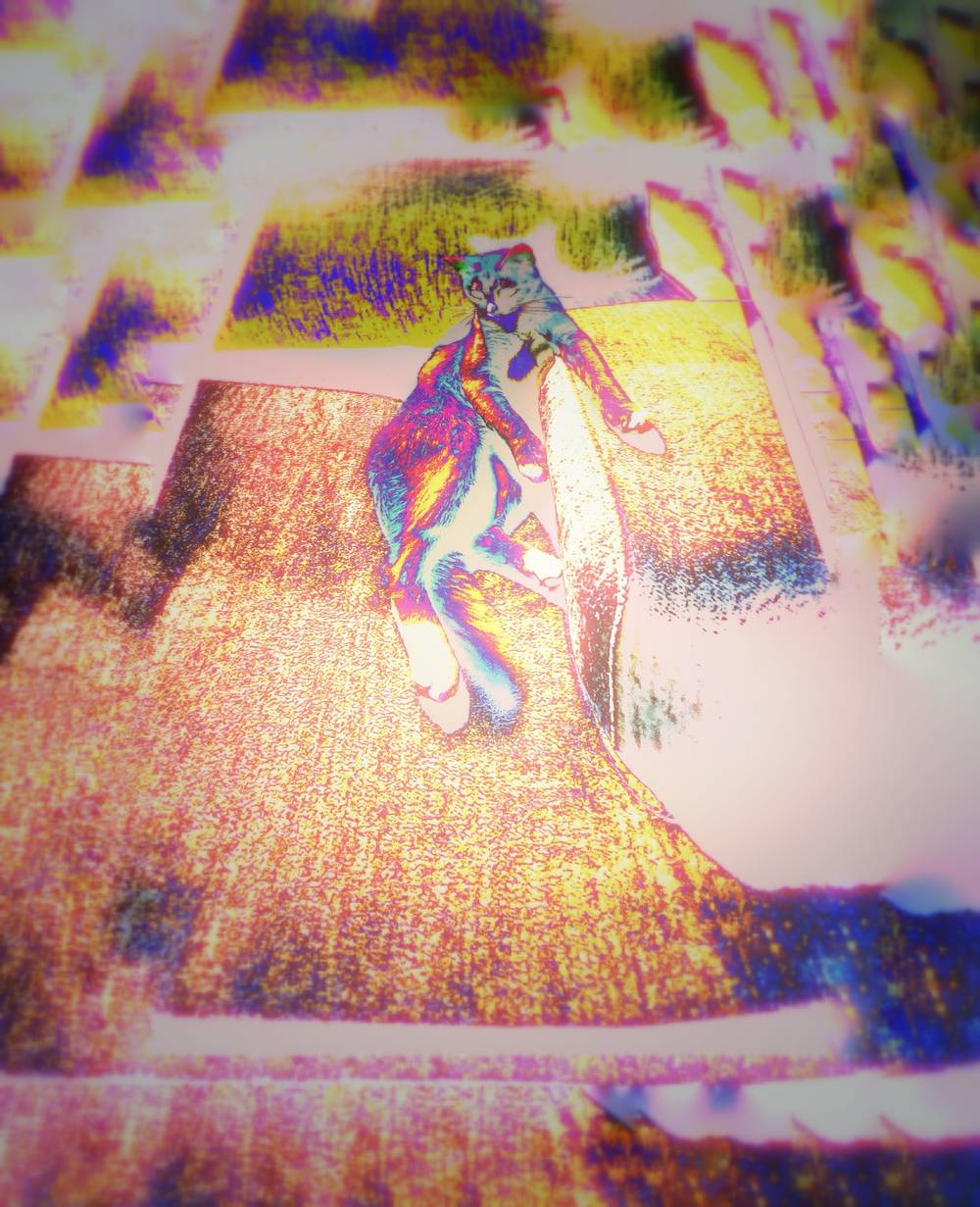 this was taken when he was traveling through the stargate wormhole