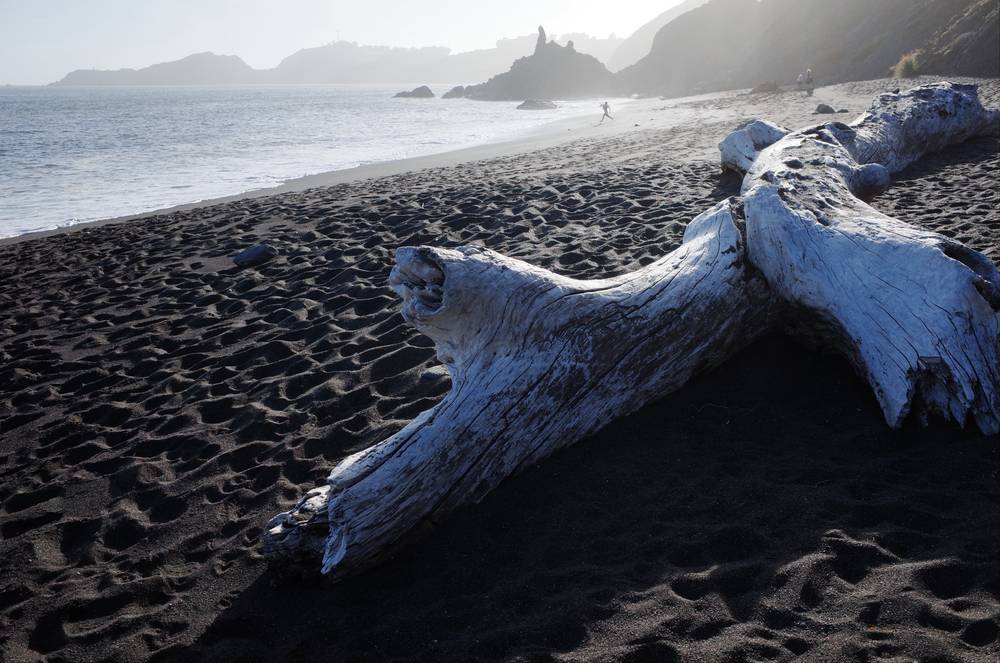 black sands beach