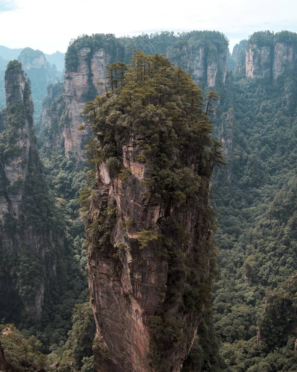 View of a narrow mountain