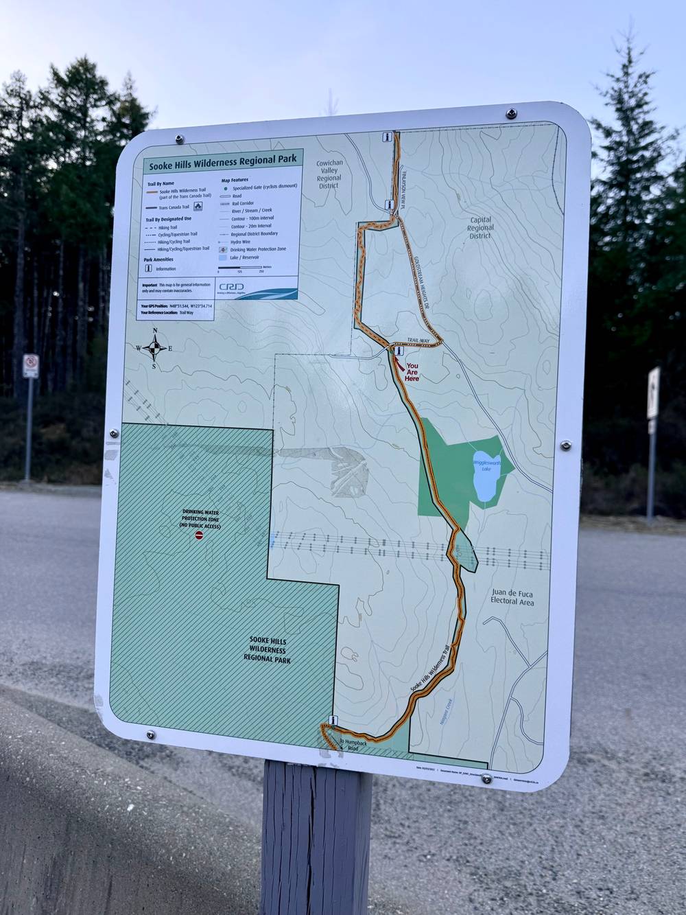 Sooke Hills park. Because I guess the hills go down towards the Sooke eastern side.