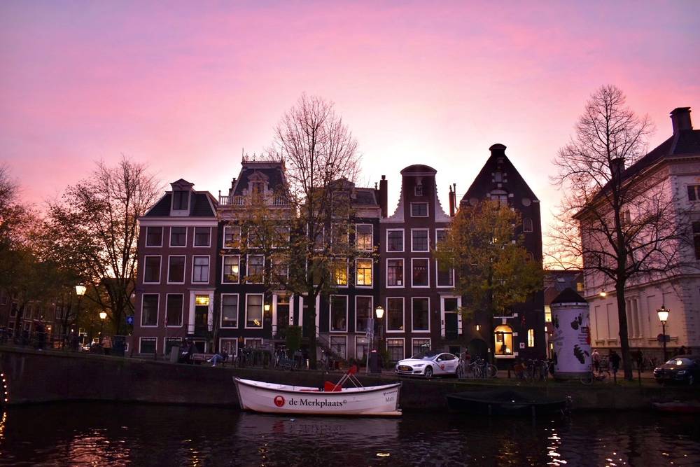 Amsterdam at Sunset