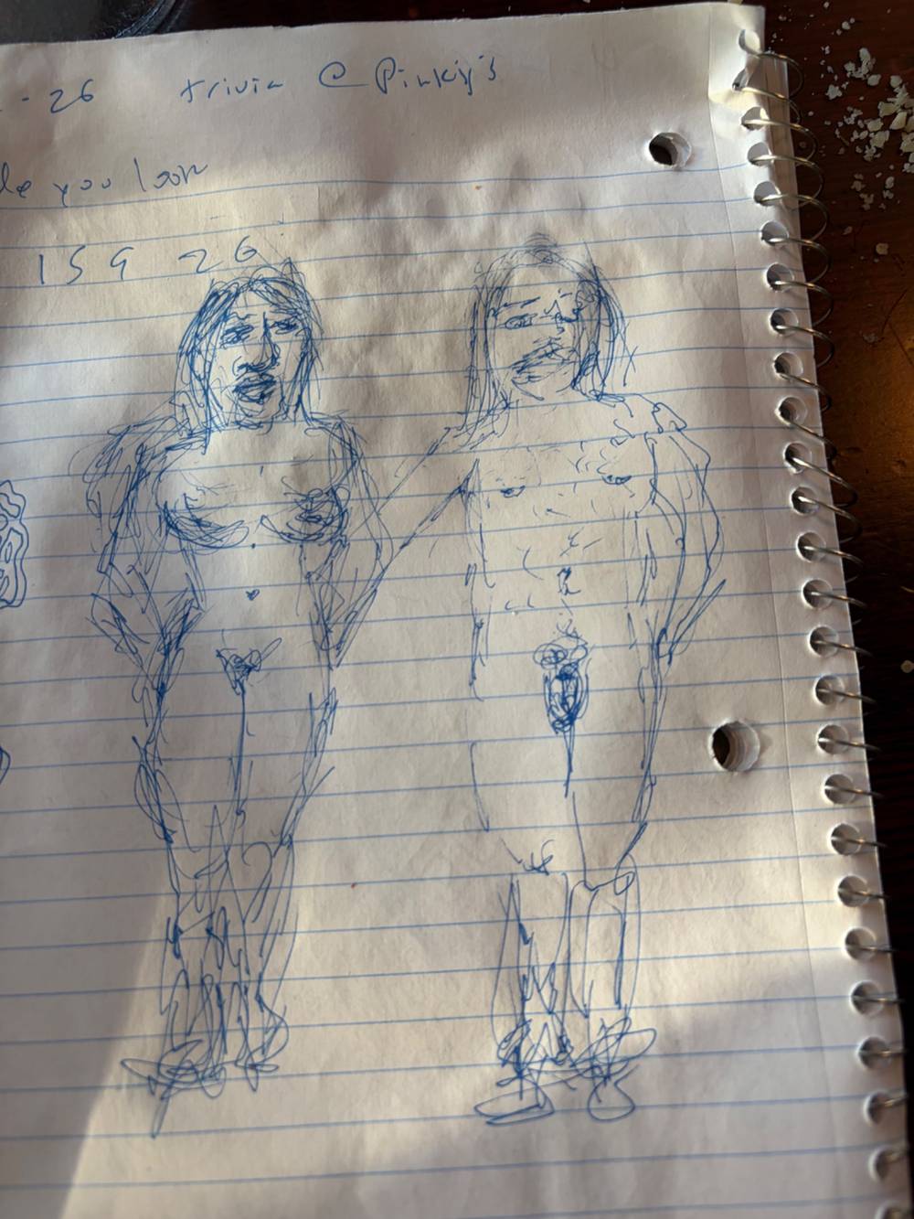 Woman and man, from imagination