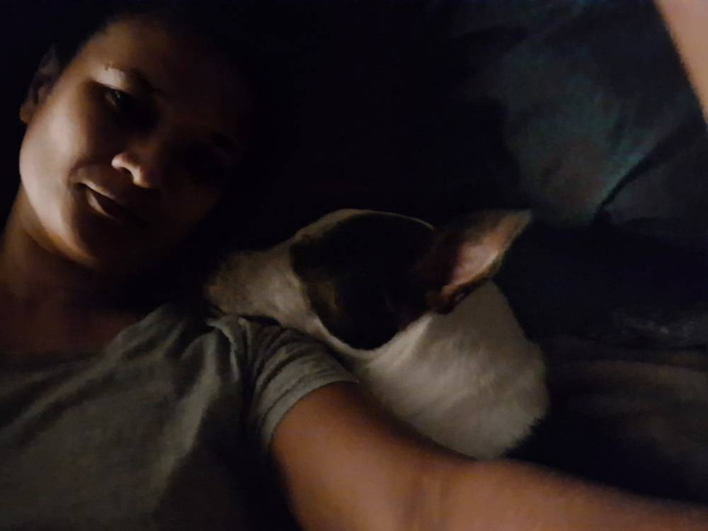 girl and her dog 