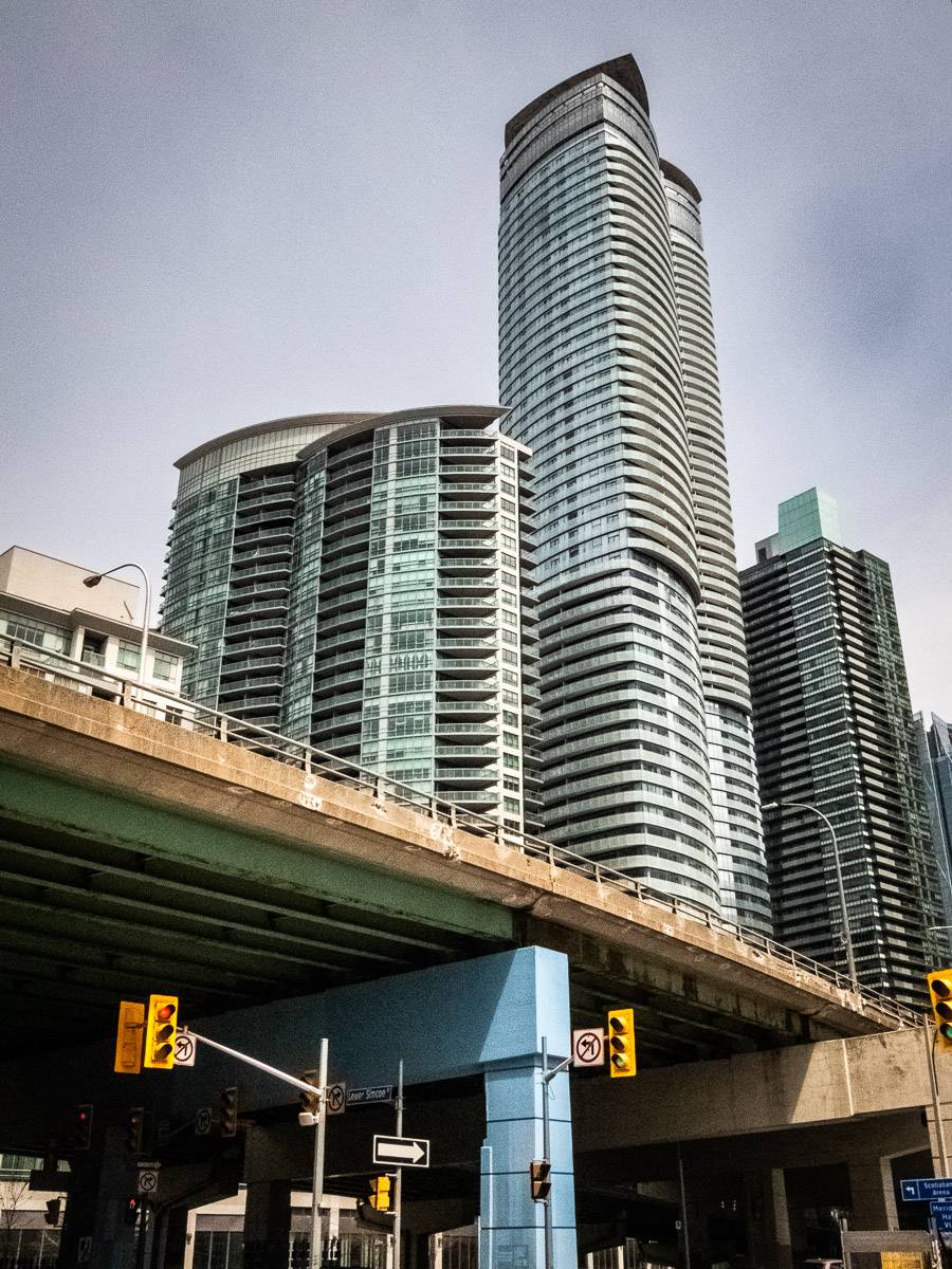 Skyscrapers and overpass