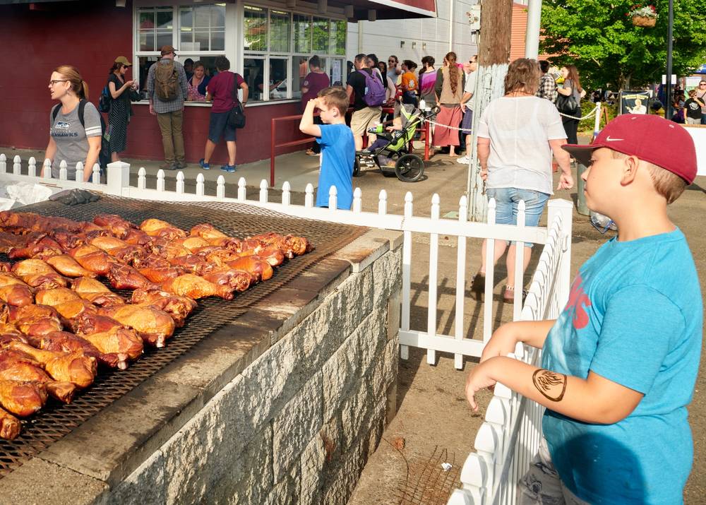 Barbecue Ribs Smoking at Clark County Fair