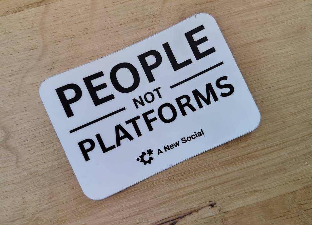 People not Platforms sticker