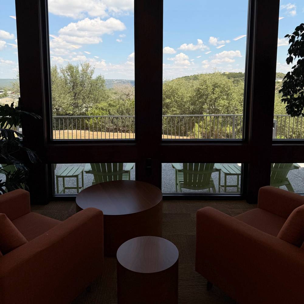 Relocated to work at the Laura Bush library. The view is just as beautiful as I remember when I was 