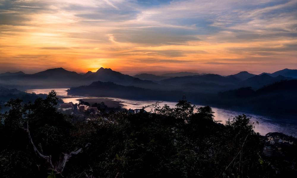 Sunset over the Mighty Mekong