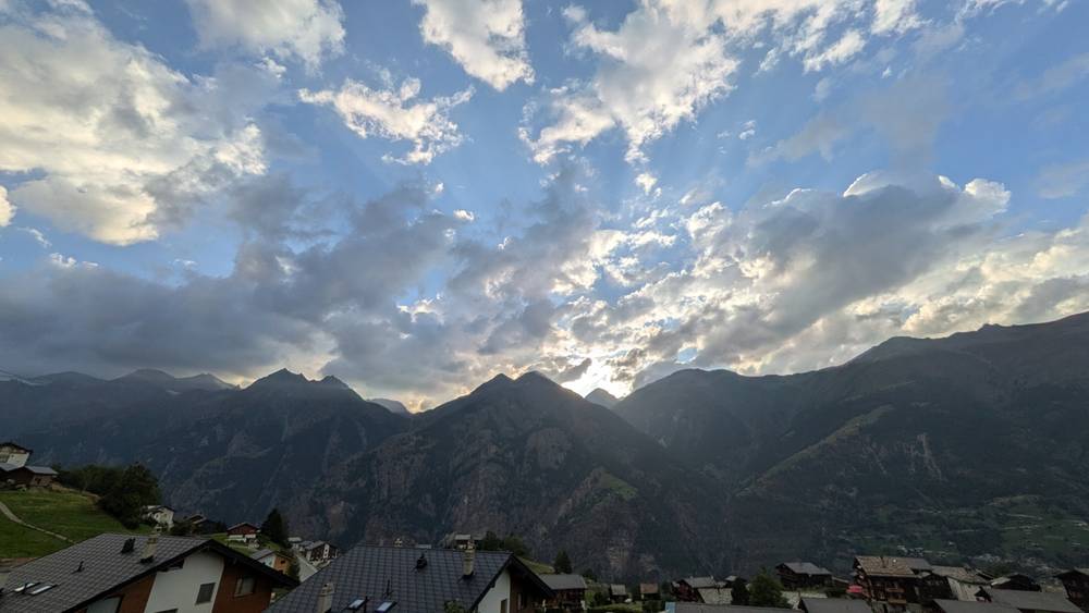 Sunset over the Swiss Alps